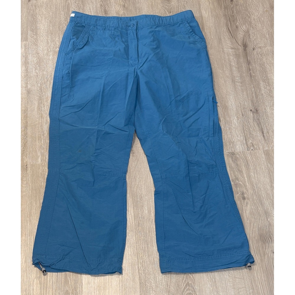 Woolrich Womens 12 Bluestone Blue Hiking Outdoor Crop Pants 1094 Adjustable Hem